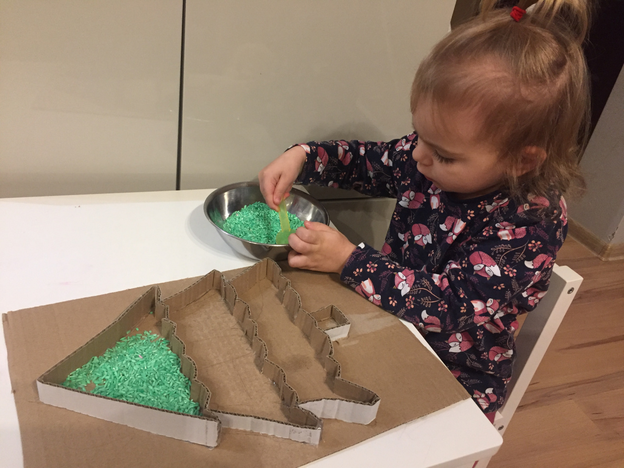 Christmas color rice. Make your own