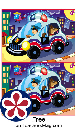 Community Helper Printable Activity for Preschoolers About Police Officers