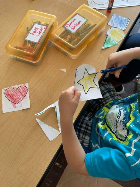 Coloring and Cutting Out Shapes Activity for Preschoolers