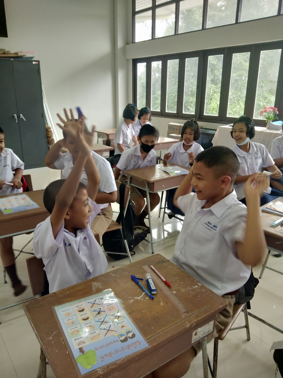Bingo with Thai students