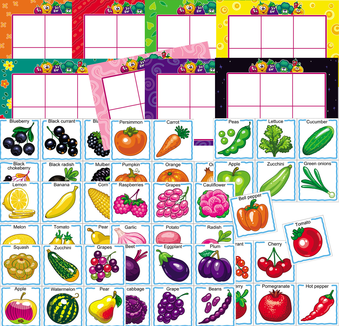 Printable Fruit & Vegetable Color Sorting Activity Photo Printable Fruit & Vegetable Color Sorting Activity