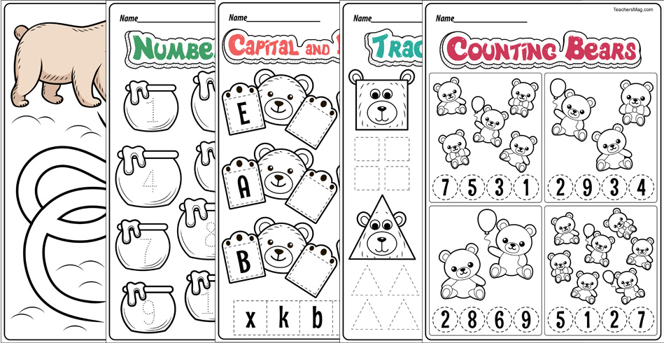 Free Bear-Themed Printable Worksheets Photo Free Bear-Themed Printable Worksheets